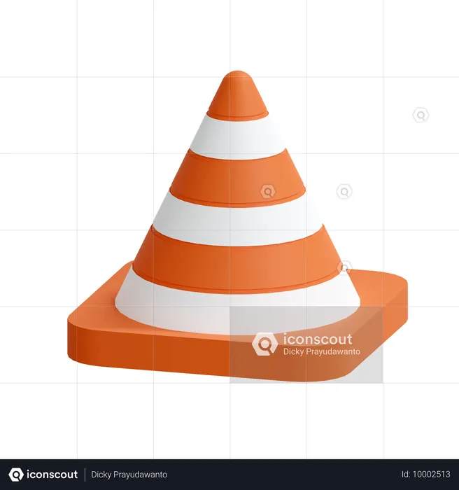 Cone de tráfego  3D Icon