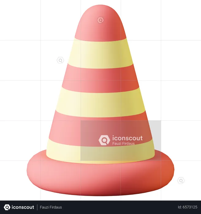 Cone de tráfego  3D Icon