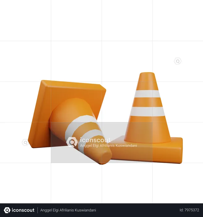 Cone de estrada  3D Icon