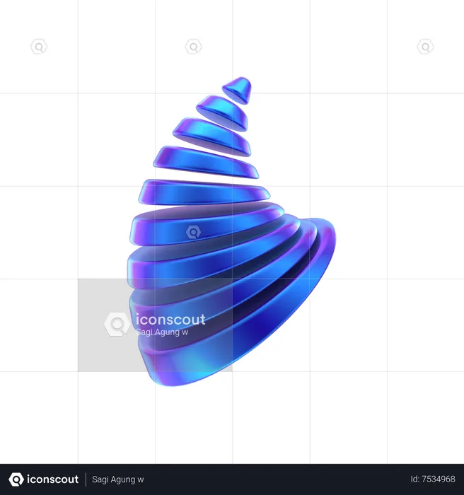 Forma abstrata de cone  3D Icon