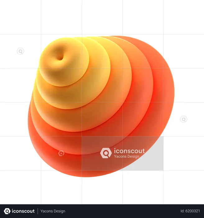 Forme abstraite de cône  3D Icon