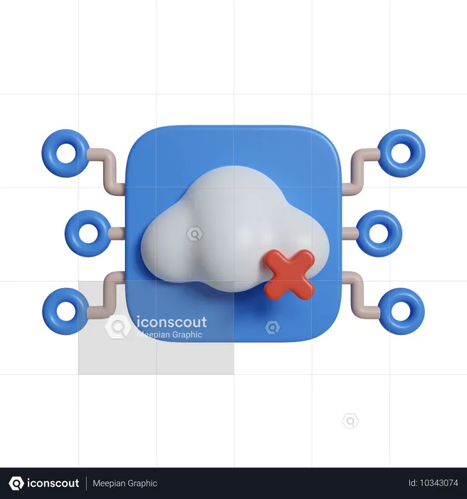 Conectar-se à computação em nuvem  3D Icon