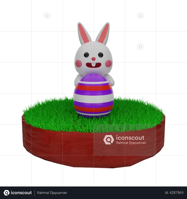 Conejo de Pascua  3D Illustration