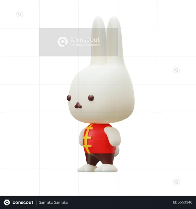 Conejo chino  3D Icon