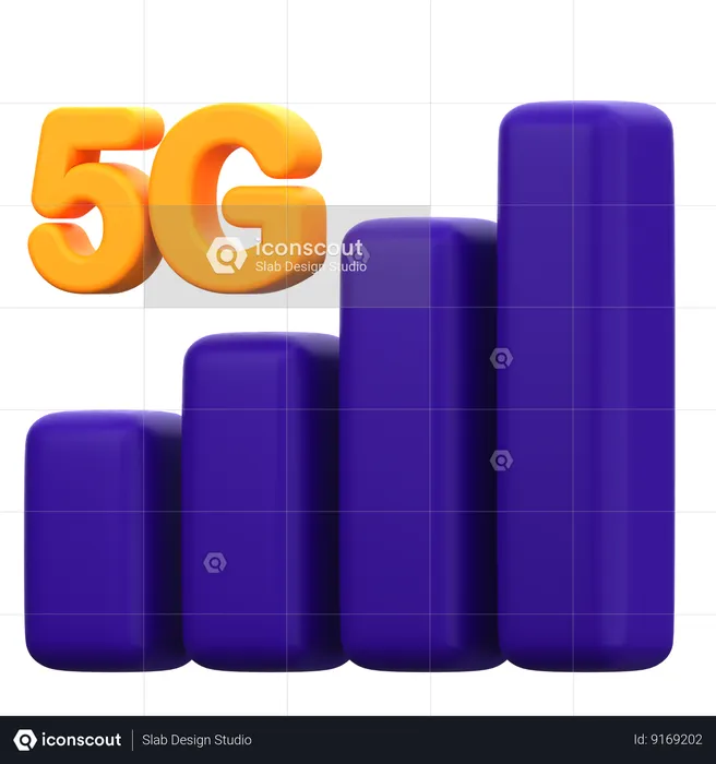 Conexão de dados 5g  3D Icon