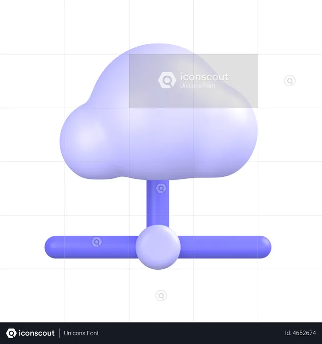 Conexão em nuvem  3D Icon