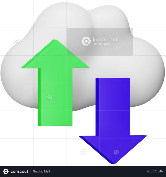 Conexão em nuvem  3D Icon