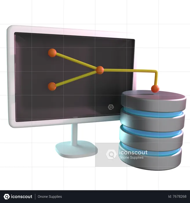Conexión de base de datos  3D Icon