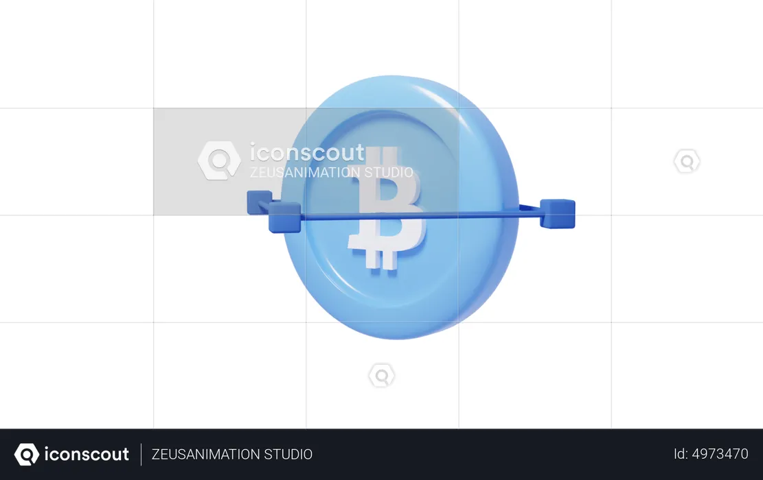 Conexión bitcoin  3D Icon