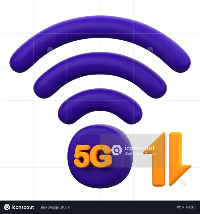 Conexión wifi 5g  3D Icon