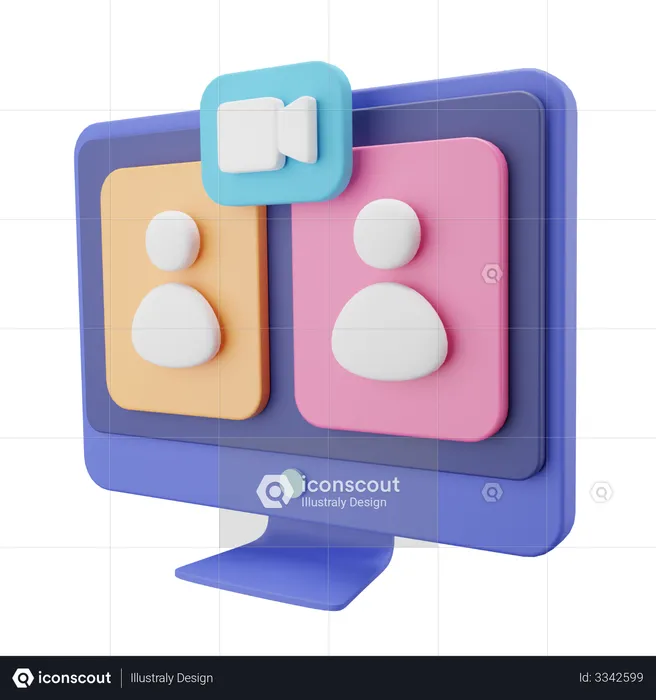 Conference Call  3D Icon