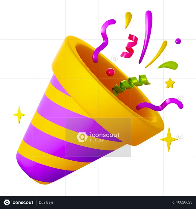 Confeti de fiesta  3D Icon