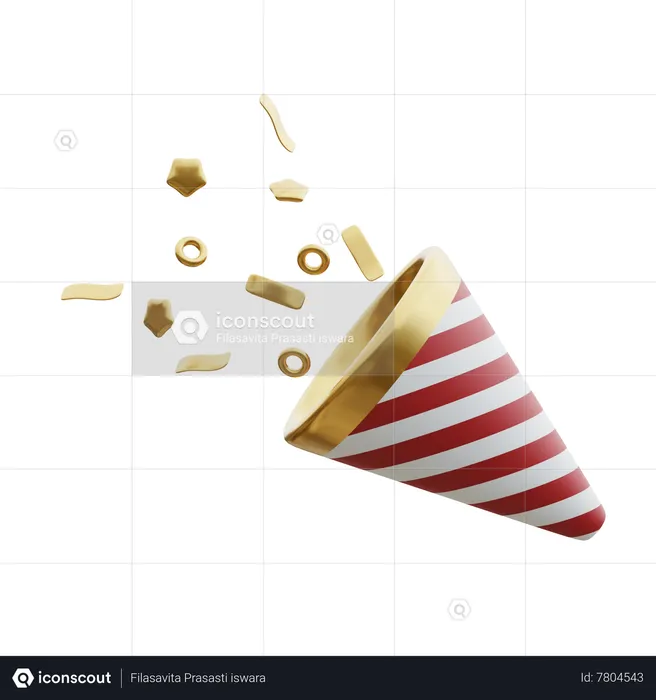 Confetti  3D Icon