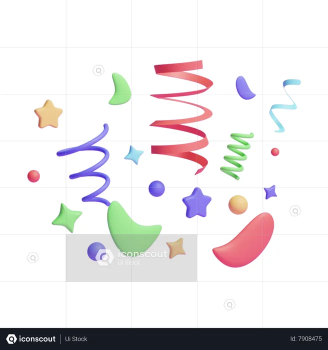 Confetti  3D Icon