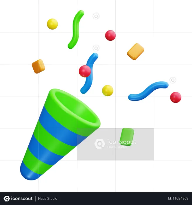 Confetti  3D Icon