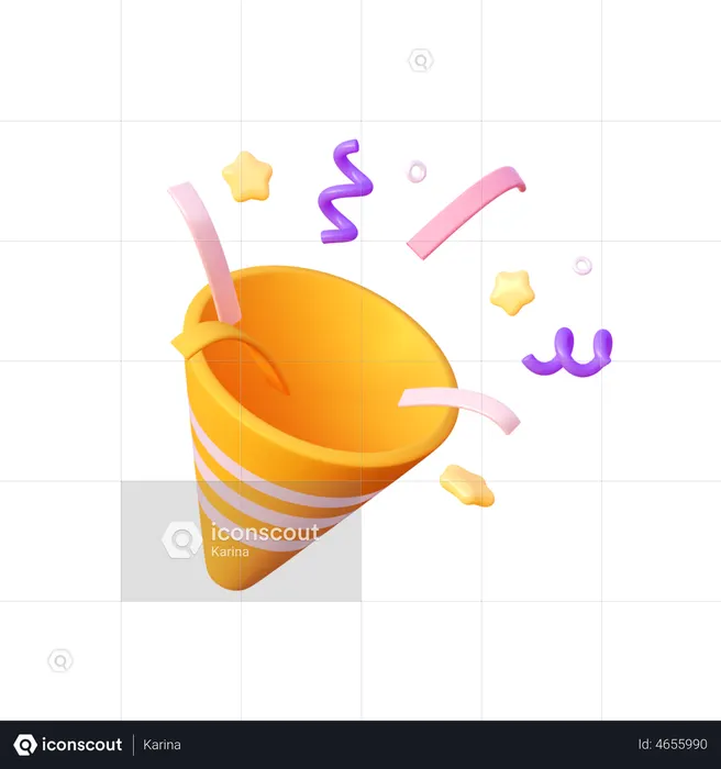 Confetti  3D Icon
