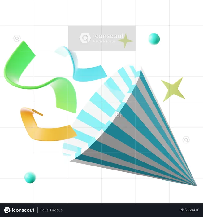 Confetti  3D Icon