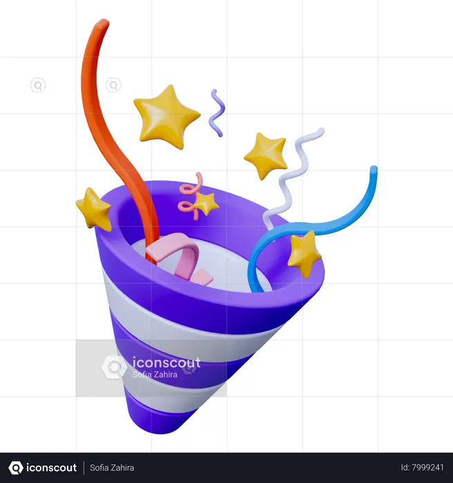 Confetti  3D Icon