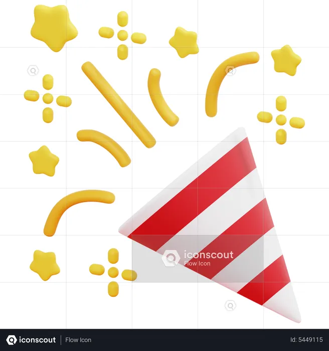Confetti  3D Icon
