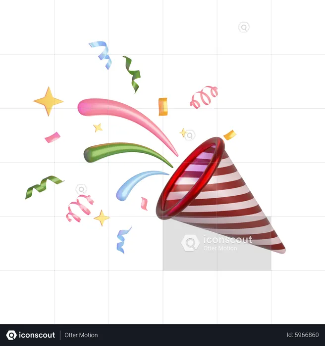 Confetti 3D Icon download in PNG, OBJ or Blend format