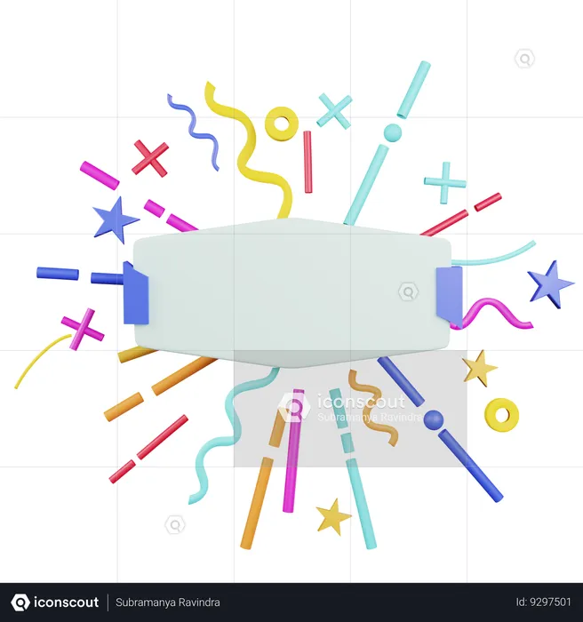 Confetti Explosion  3D Icon