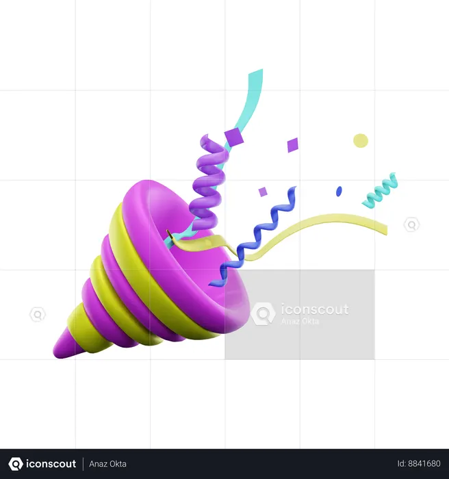 Confetti poppers  3D Icon