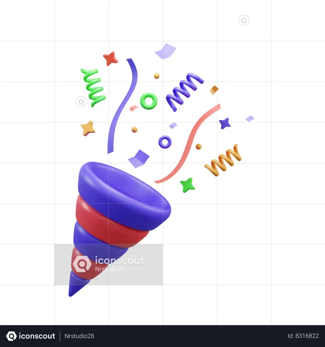 Confettis  3D Icon