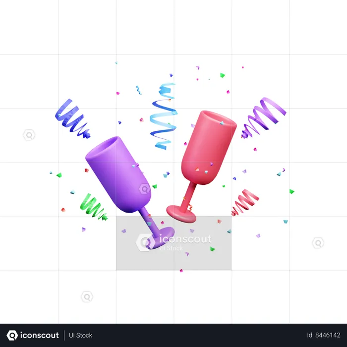 Confettis  3D Icon