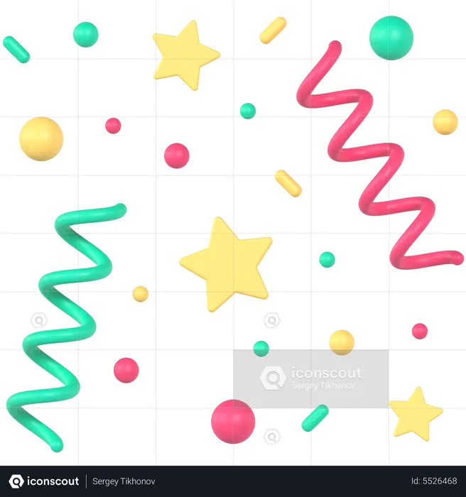 Confettis  3D Icon