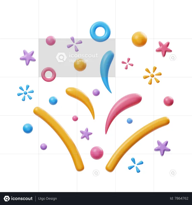 Confettis  3D Icon