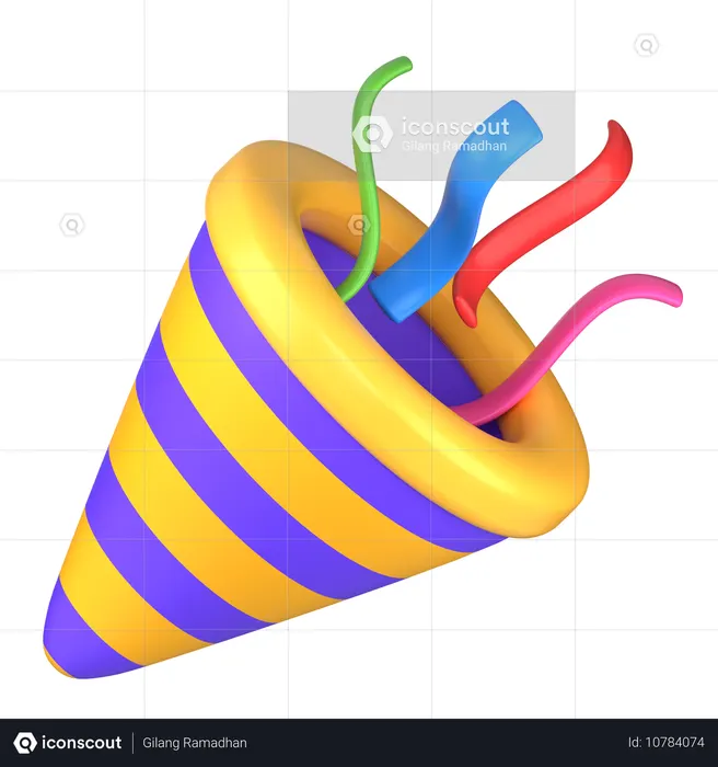 Confettis du nouvel an  3D Icon
