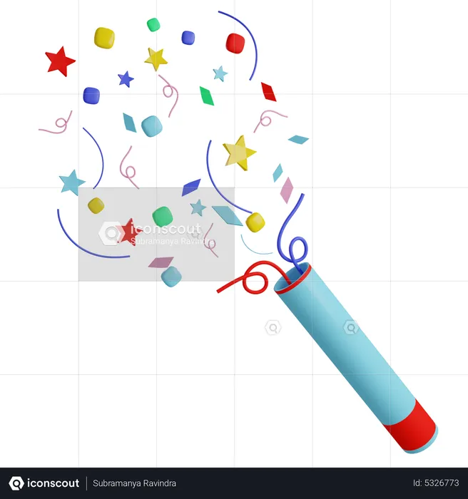 Confettis Pop  3D Icon