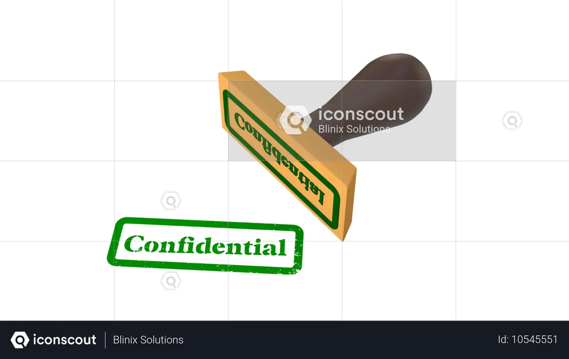 Confidencial  3D Icon