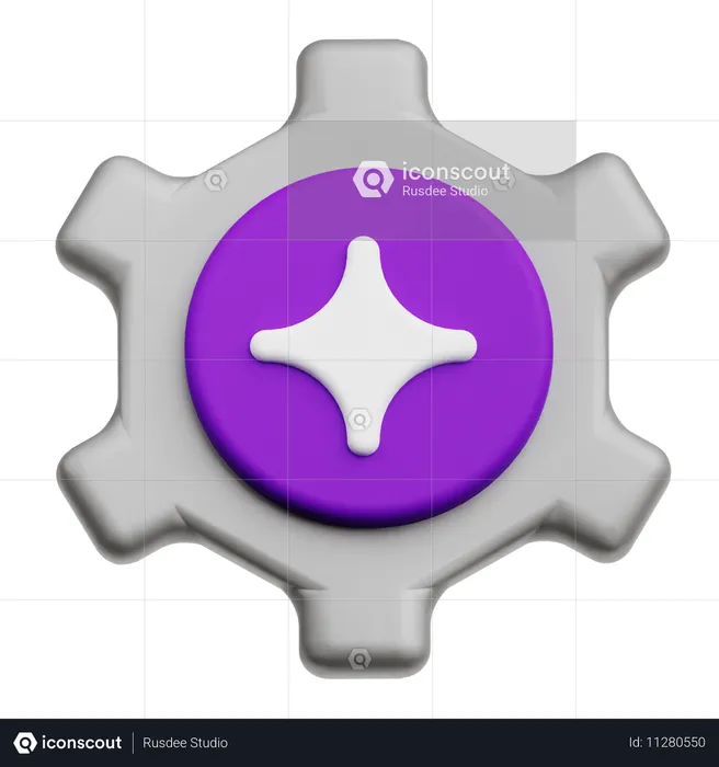 Configuração de IA  3D Icon