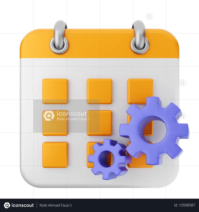 Configuração de calendário  3D Icon