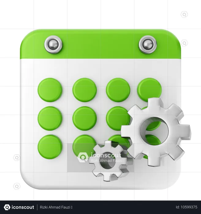 Configuração de calendário  3D Icon