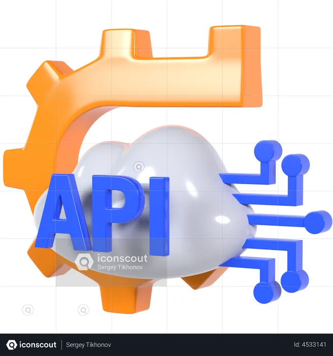 Configuração da API da nuvem  3D Illustration