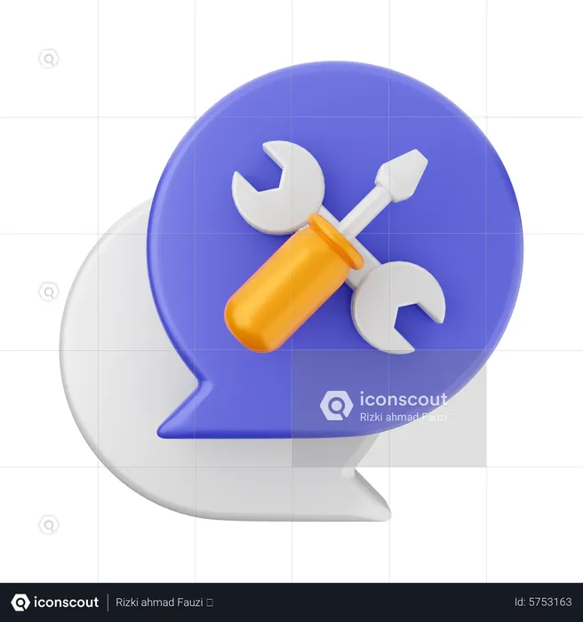 Configuração de bate-papo  3D Icon