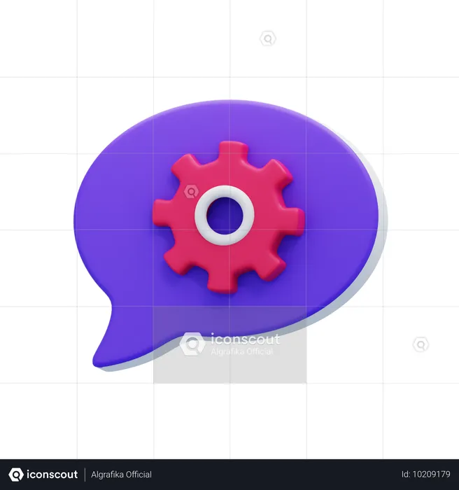 Configuração de balão de bate-papo  3D Icon