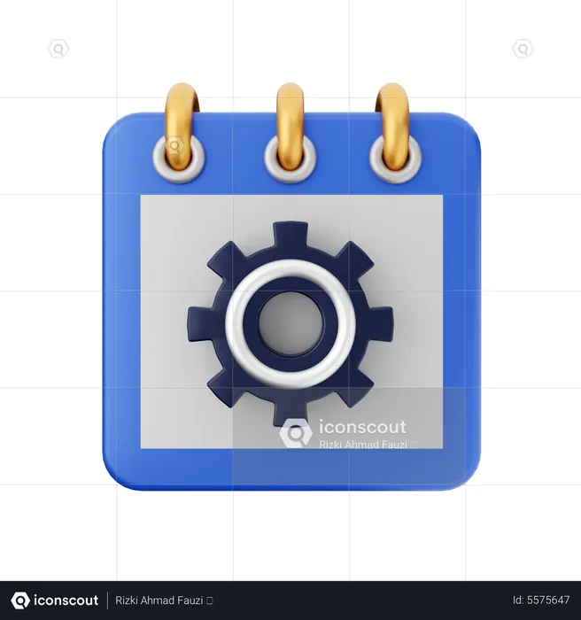 Configuração de calendário  3D Icon