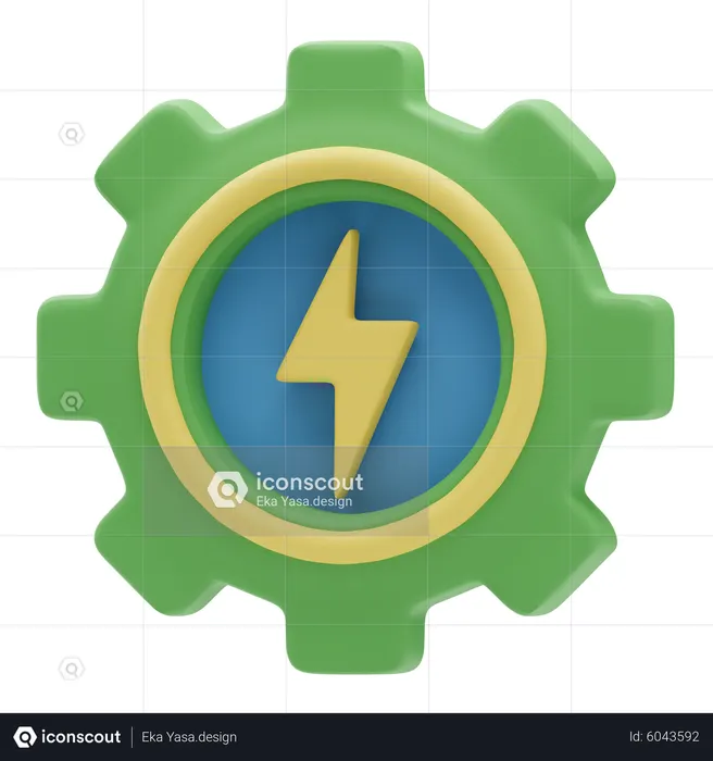 Configuração de energia  3D Icon