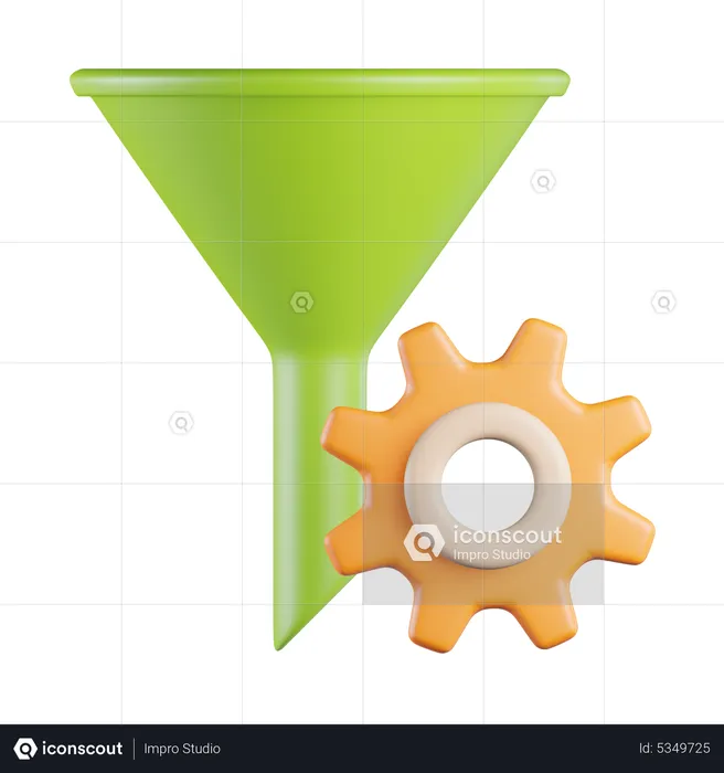 Configuração de filtro de classificação verde  3D Icon