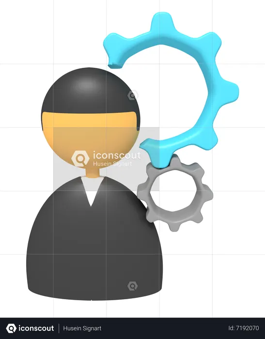 Configuração de funcionário  3D Icon