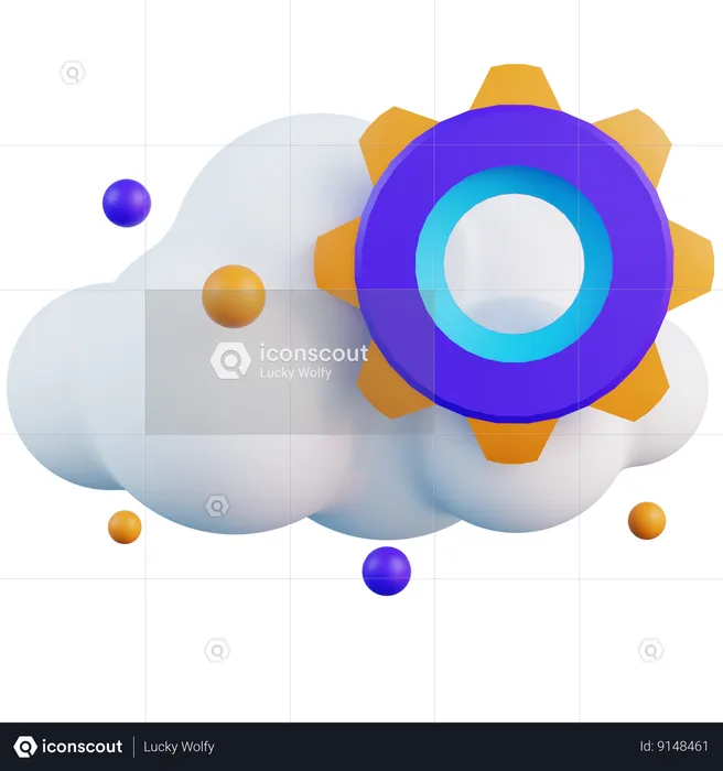 Configuração de gerenciamento de nuvem  3D Icon