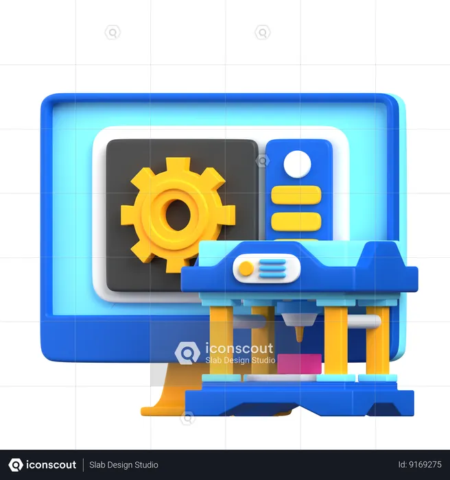 Configuração de impressora 3D  3D Icon