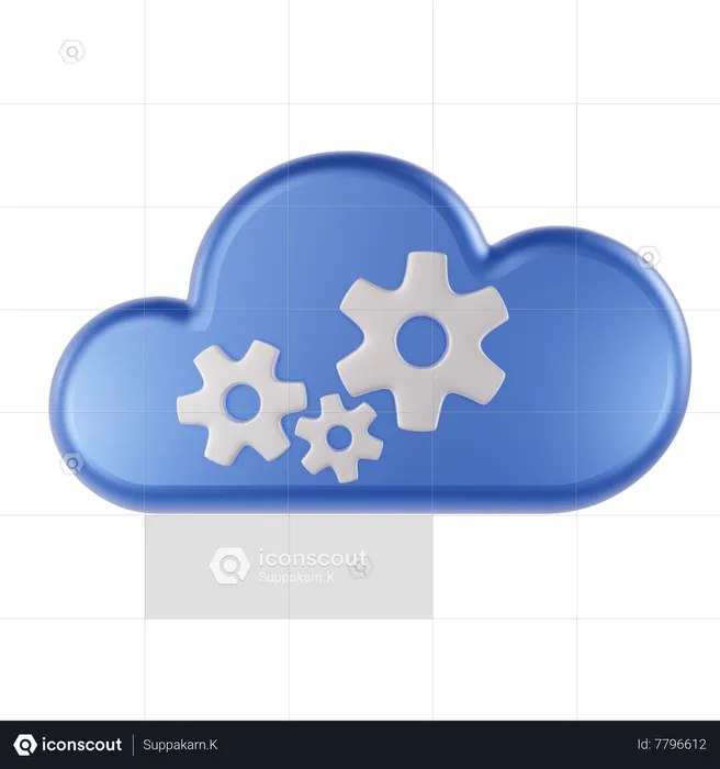 Configuração de nuvem  3D Icon