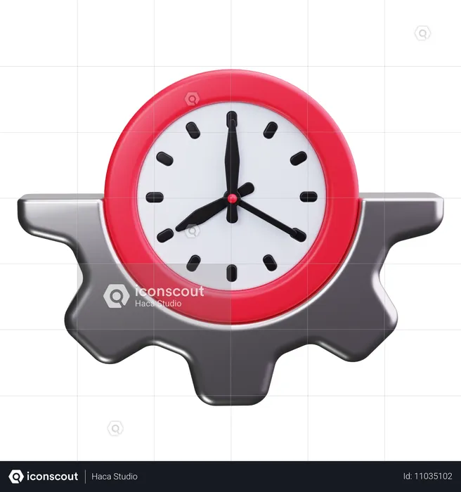 Configuração de tempo  3D Icon