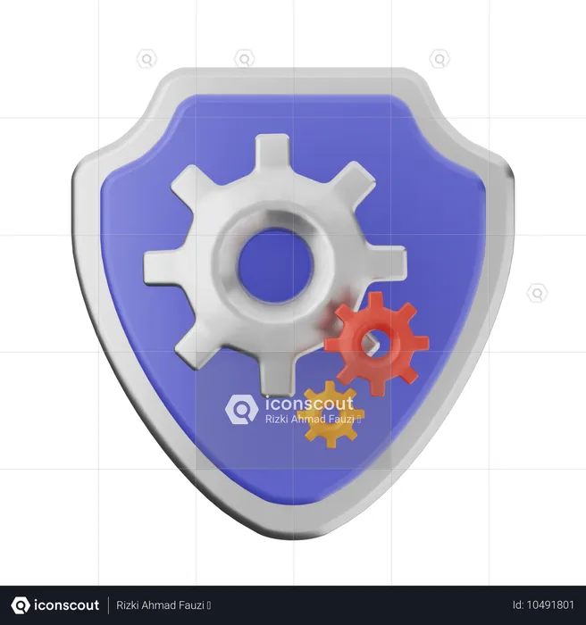 Configuração de proteção de escudo  3D Icon