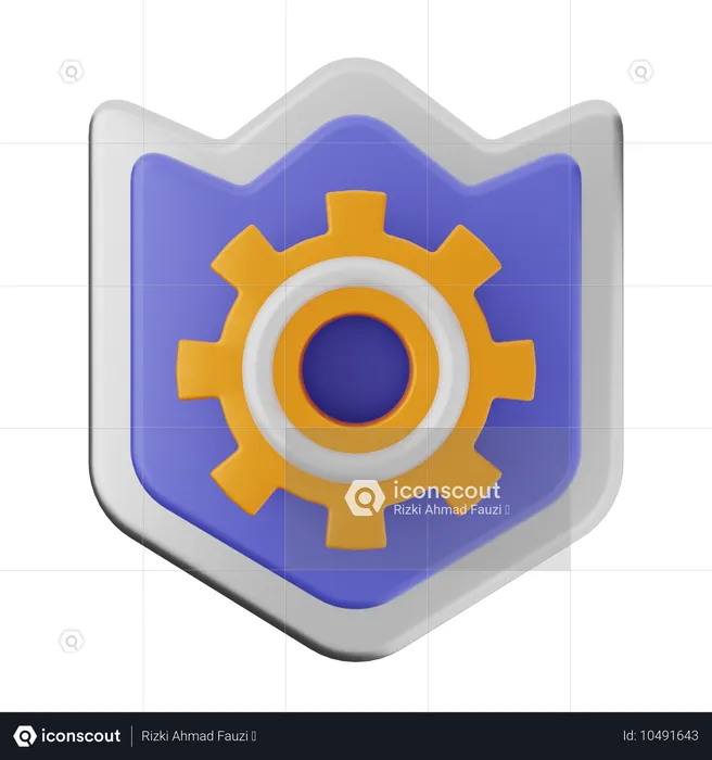 Configuração de proteção de escudo  3D Icon