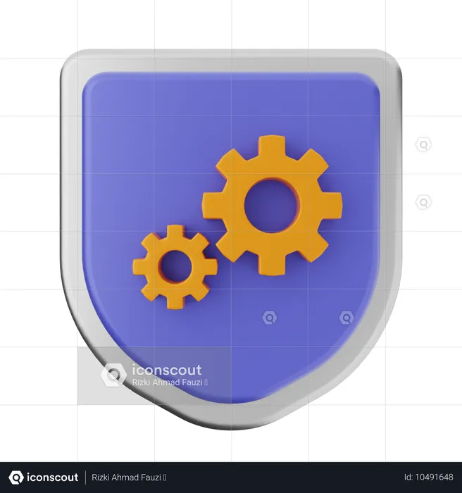 Configuração de proteção de escudo  3D Icon